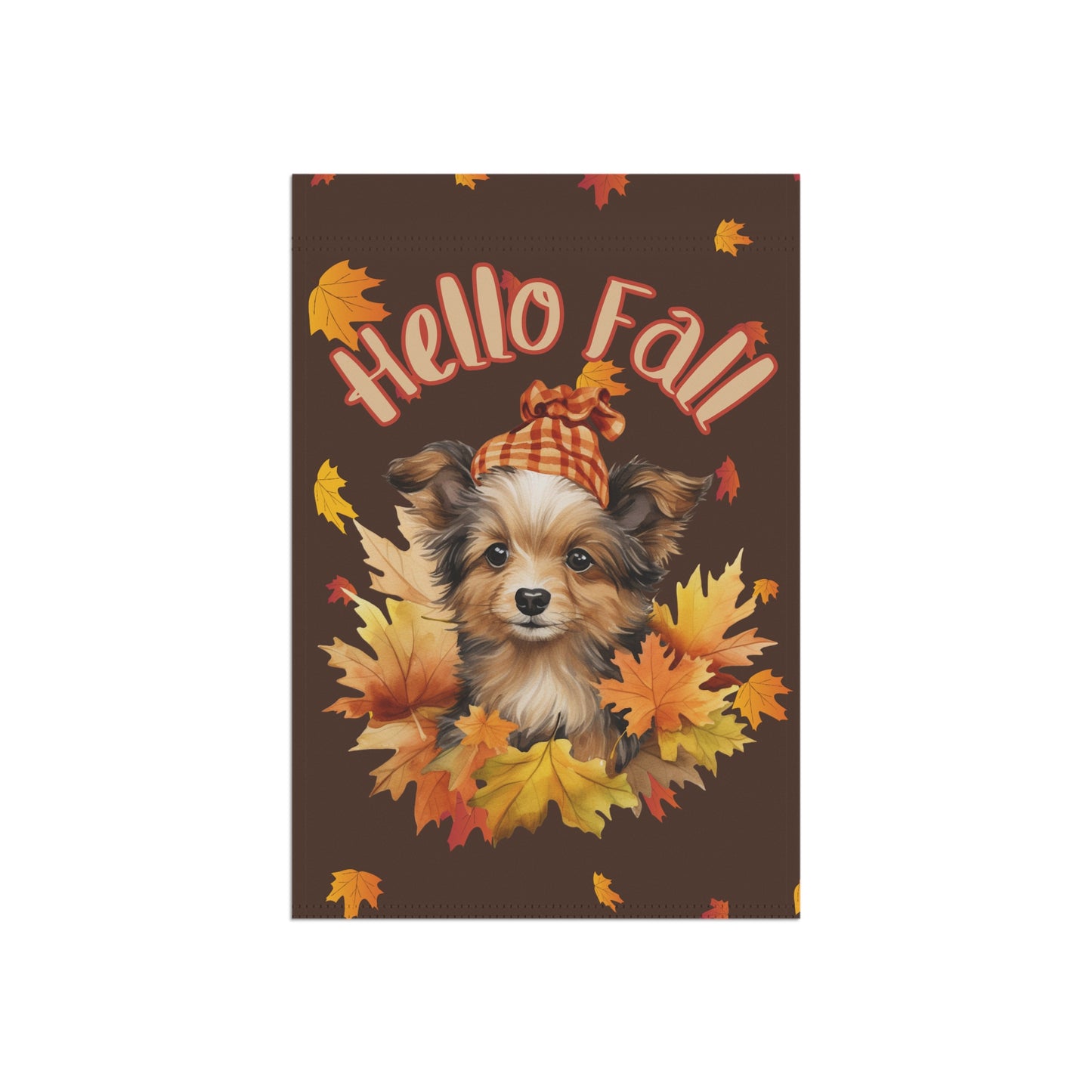 Happy Fall Cool Yorkie Garden Flag