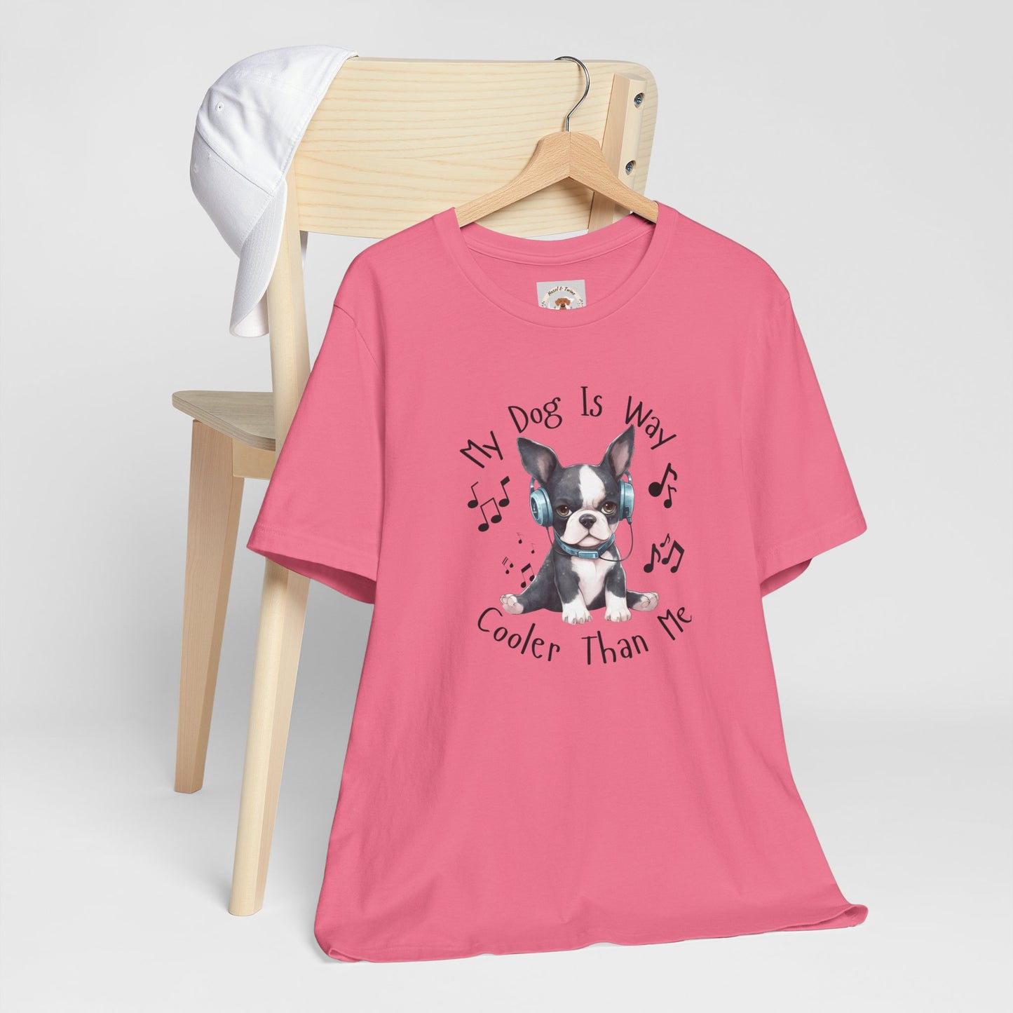 My Dog Is Cooler Than Me Tee - Boston Terrier