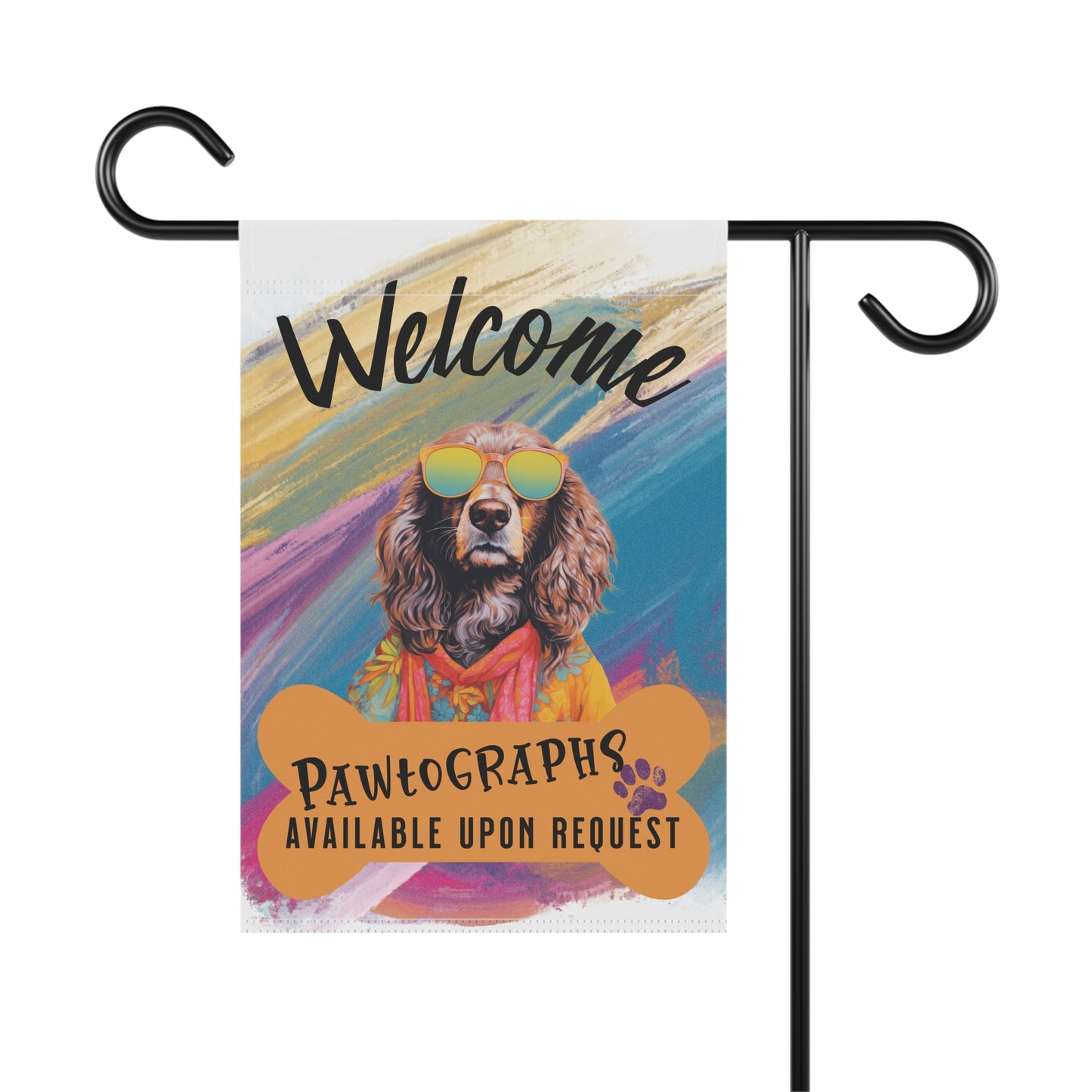 Cocker Spaniel Pawtographs Available Garden Flag