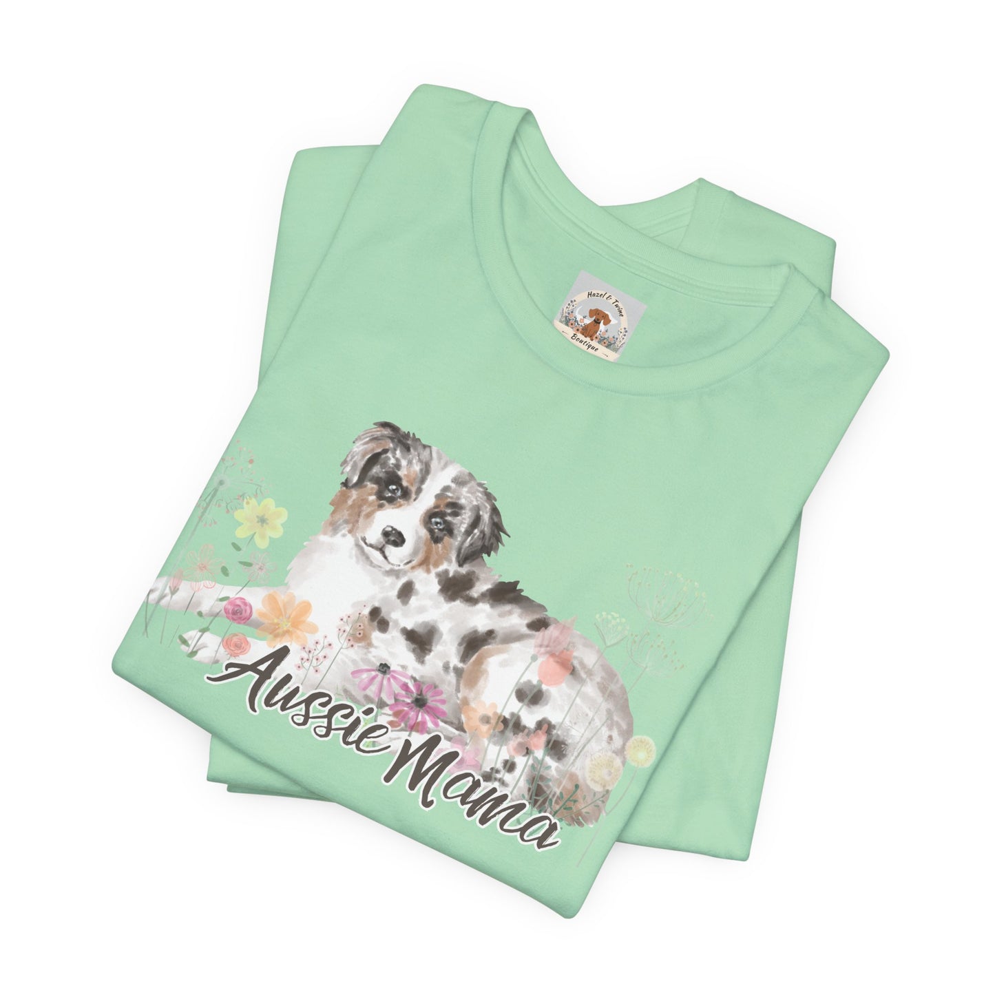 Dog Mom Tee with Wildflowers