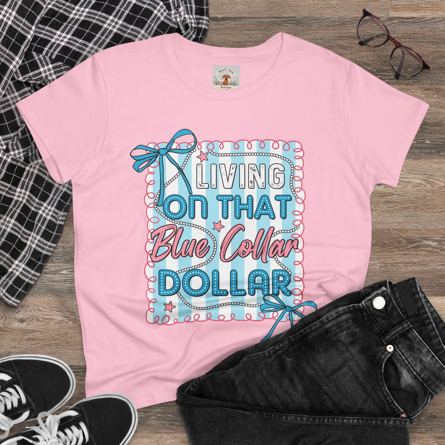 Living on That Blue Collar Dollar Women's Tee