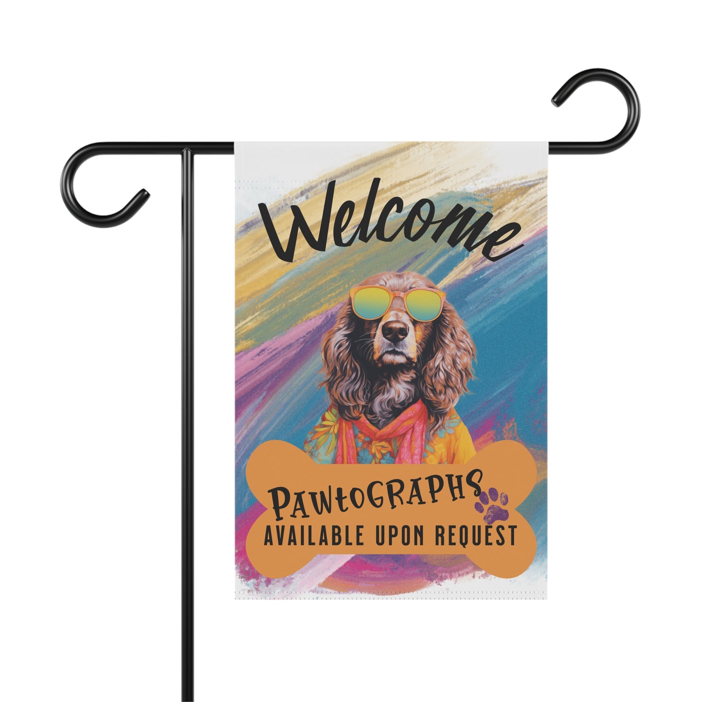Cocker Spaniel Pawtographs Available Garden Flag
