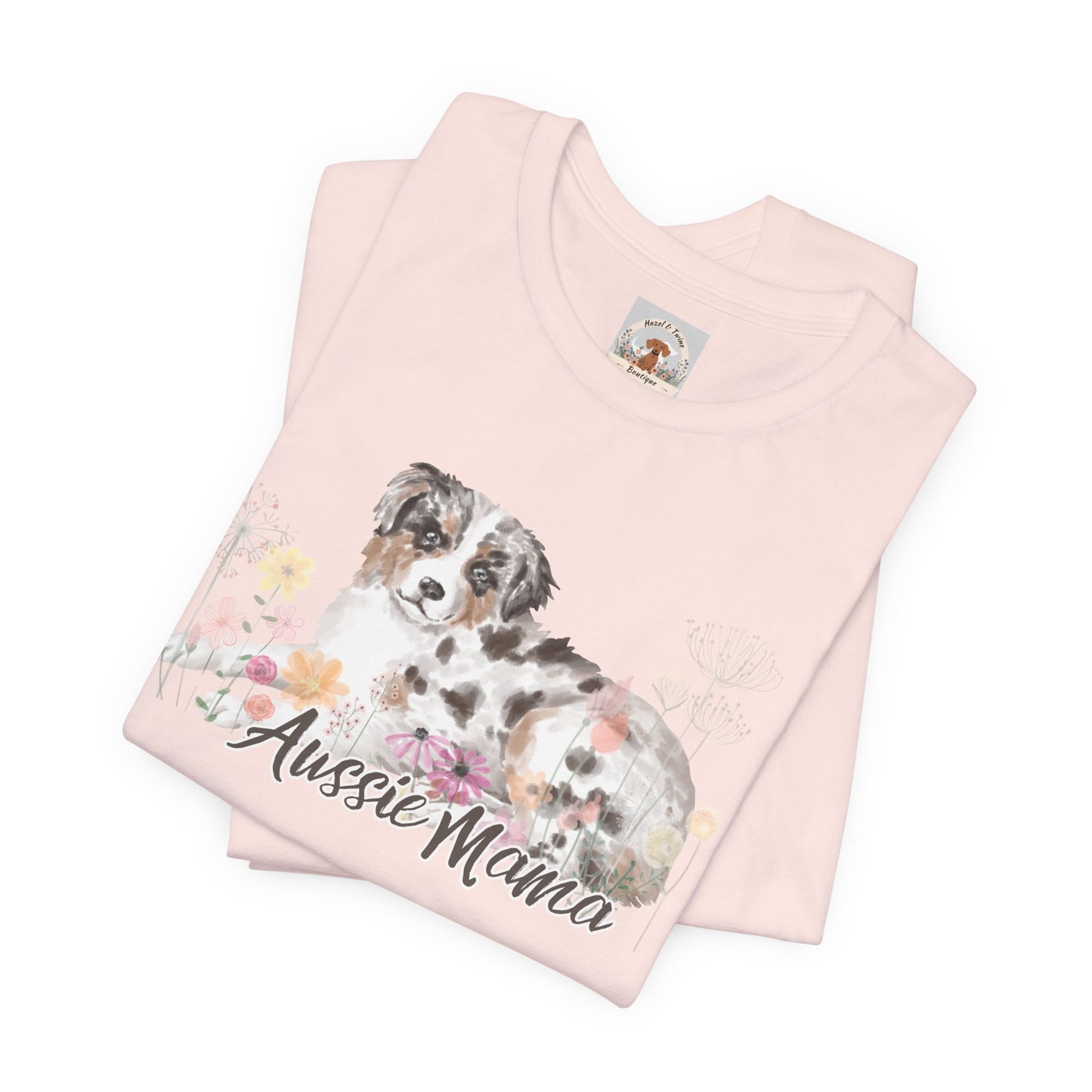 Dog Mom Tee with Wildflowers