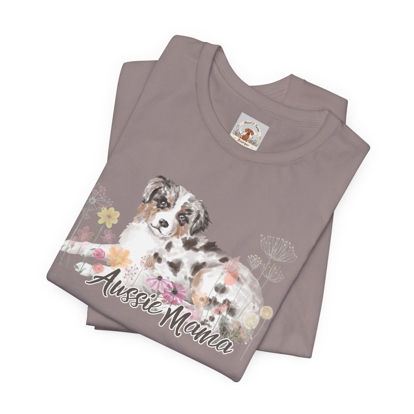 Dog Mom Tee with Wildflowers