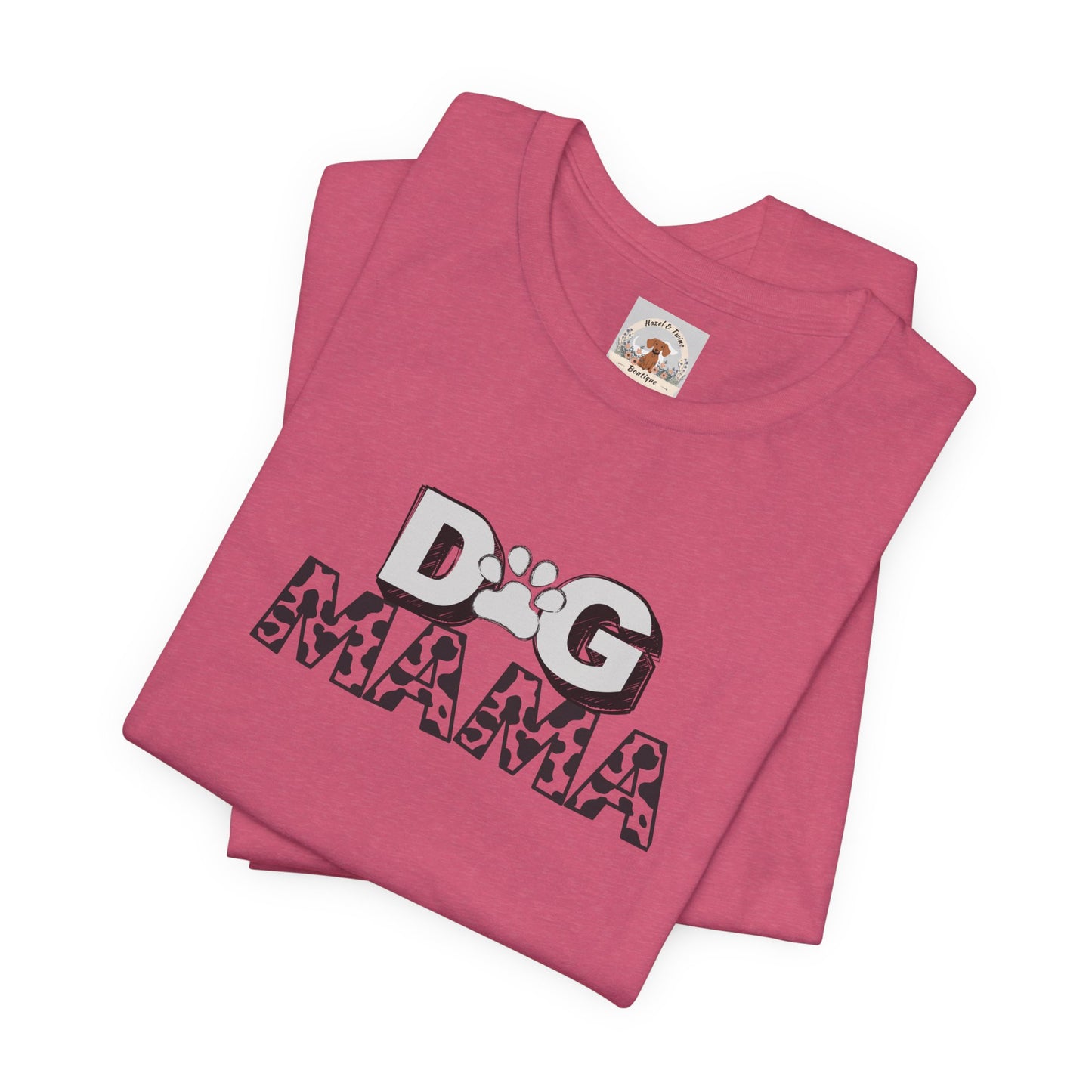 Dog Mama Tee - Cow Print