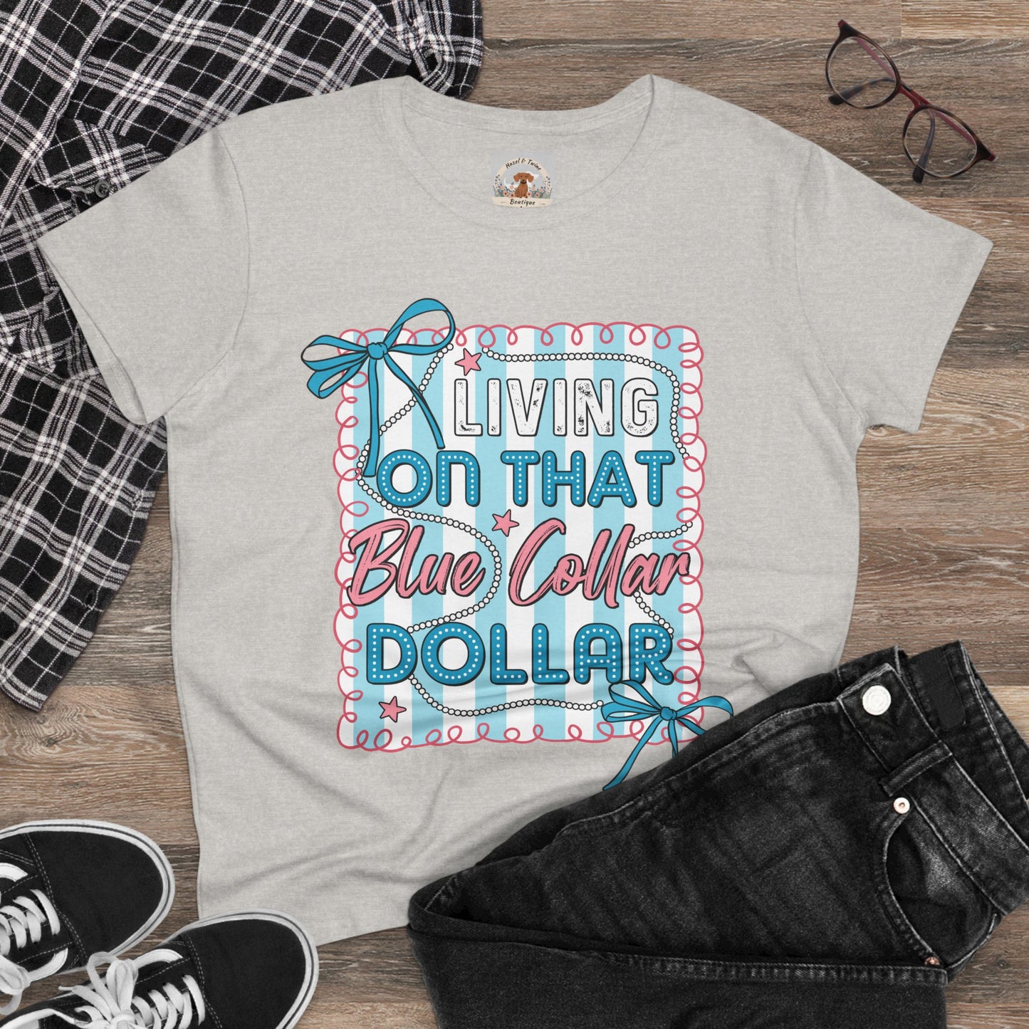 Living on That Blue Collar Dollar Women's Tee