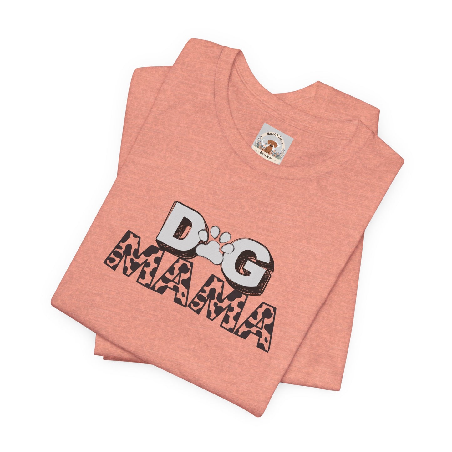 Dog Mama Tee - Cow Print
