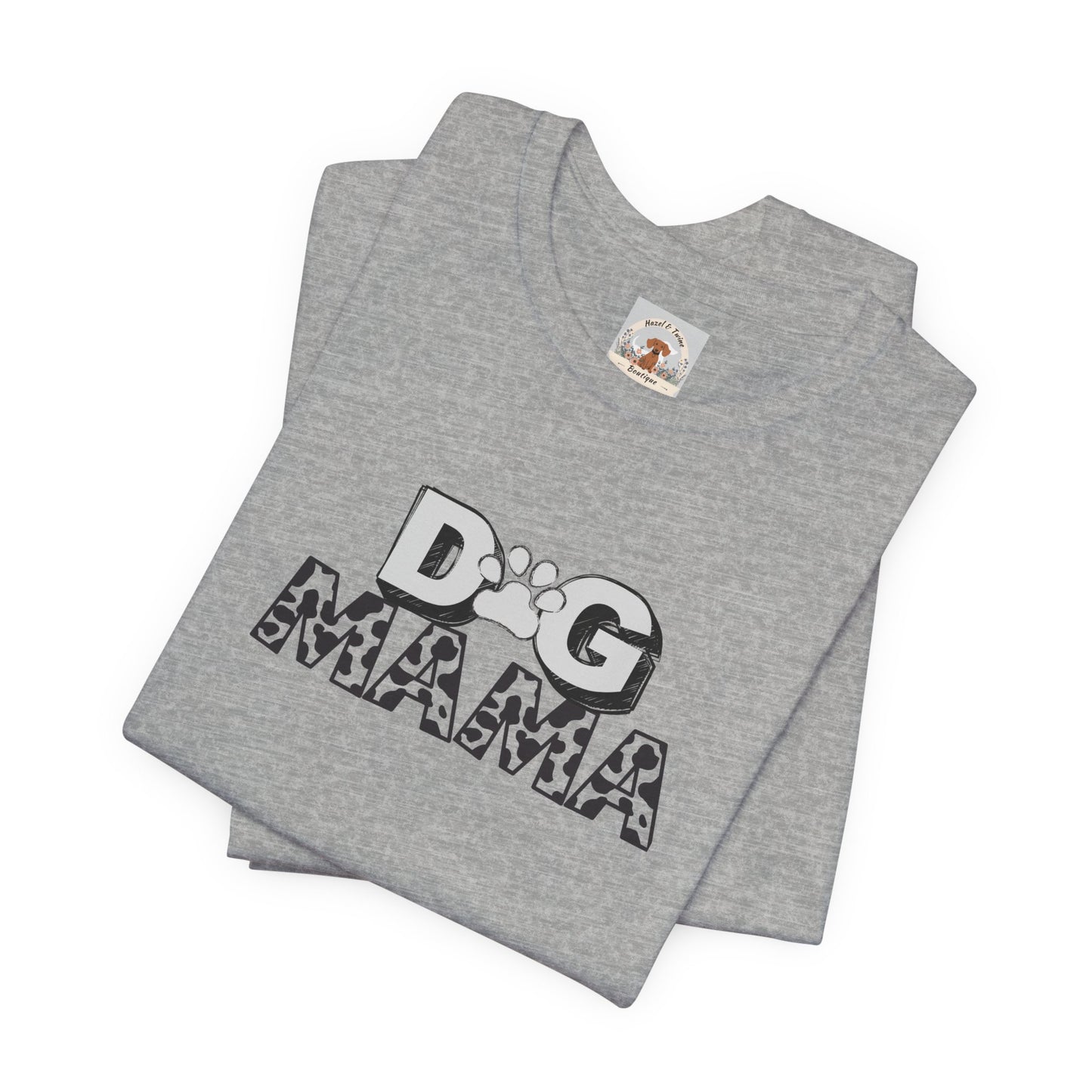 Dog Mama Tee - Cow Print