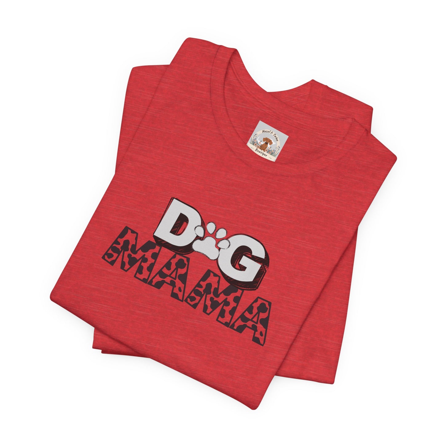 Dog Mama Tee - Cow Print