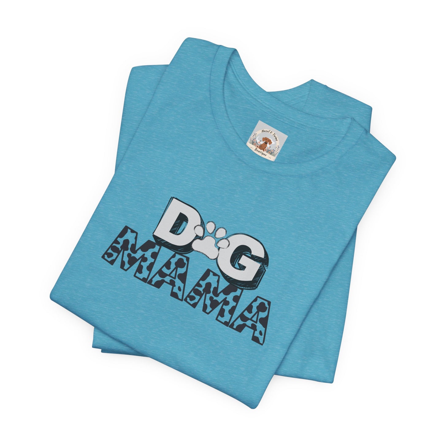 Dog Mama Tee - Cow Print