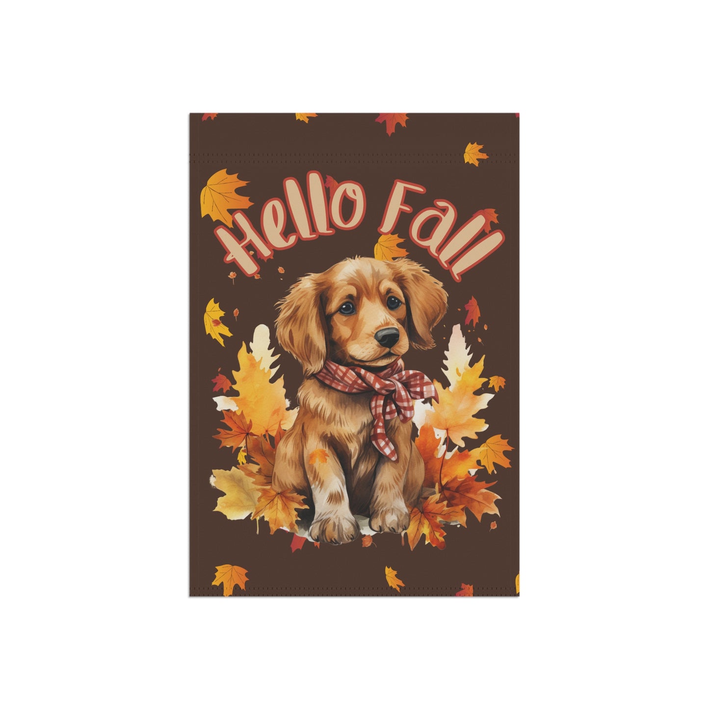 Hello Fall Golden Retriever Garden Flag