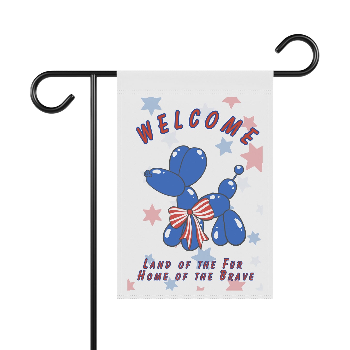 Patriotic Garden Flag - Balloon Dog