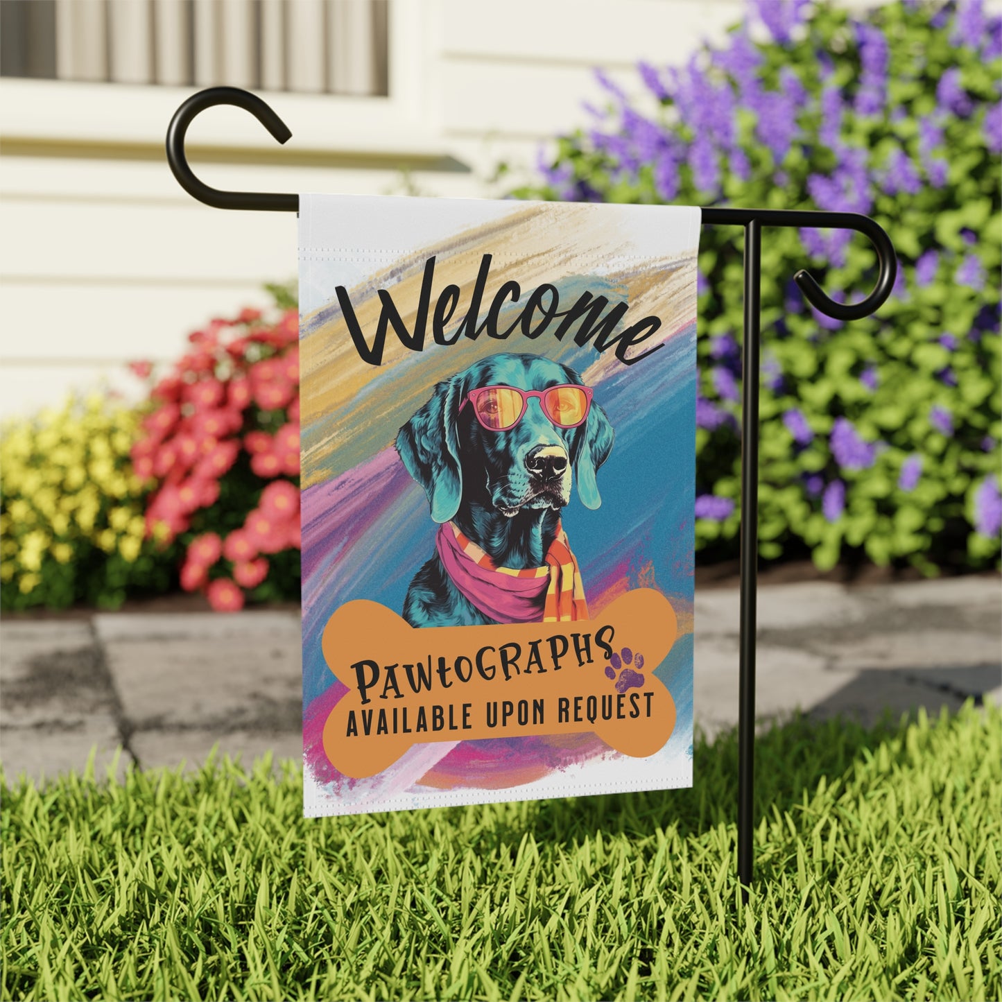 Labrador Pawtographs Available Garden Flag