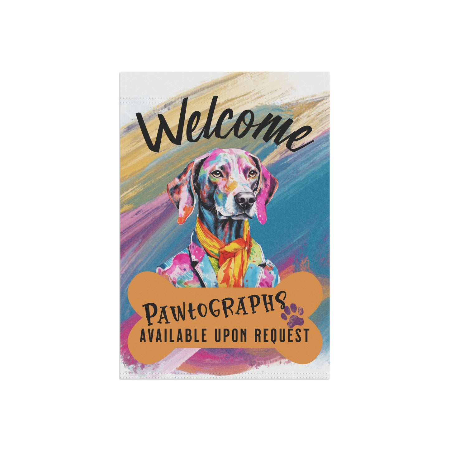 Weimaraner Pawtographs Available Garden Flag