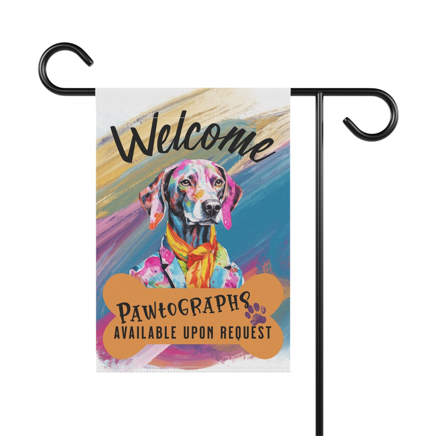 Weimaraner Pawtographs Available Garden Flag