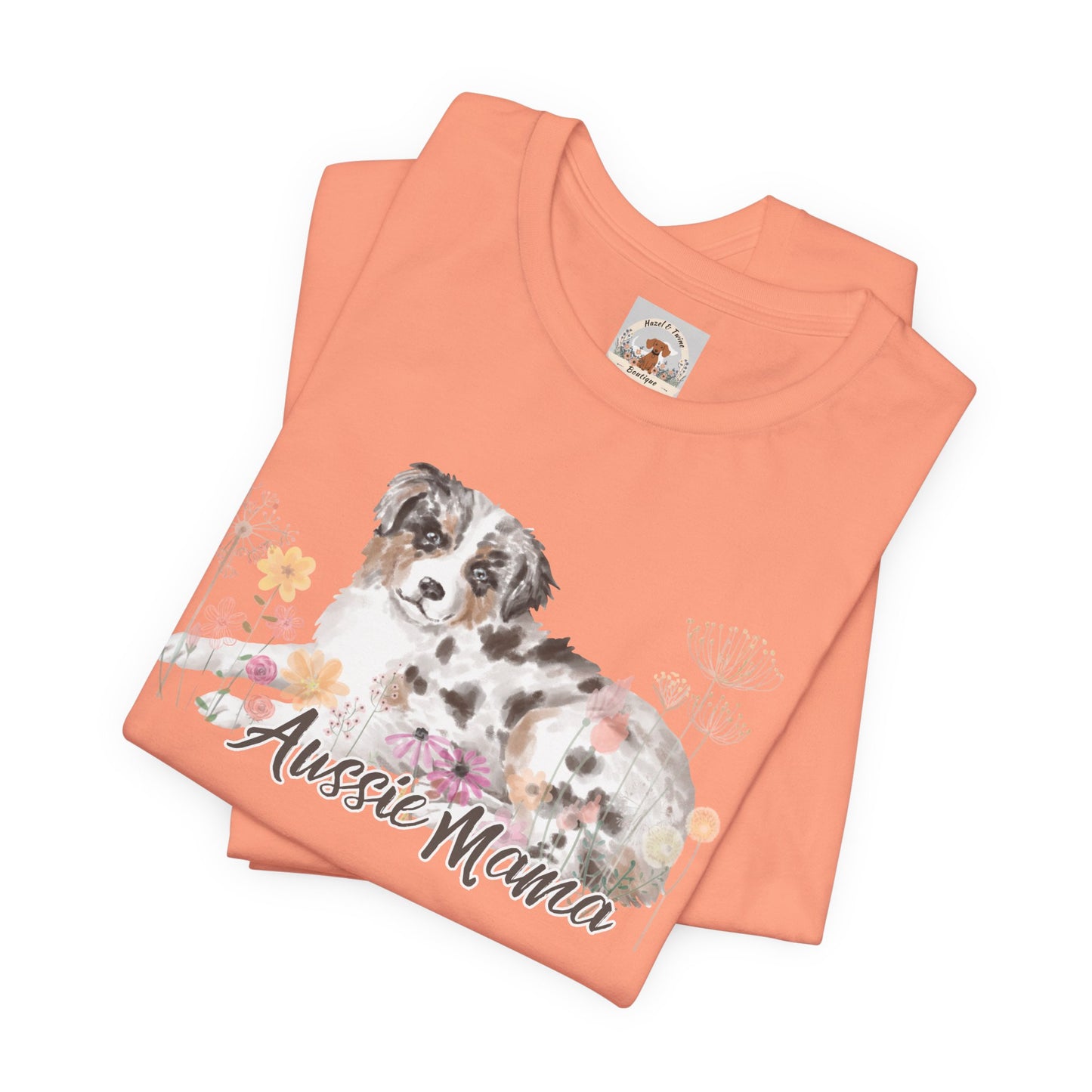 Dog Mom Tee with Wildflowers