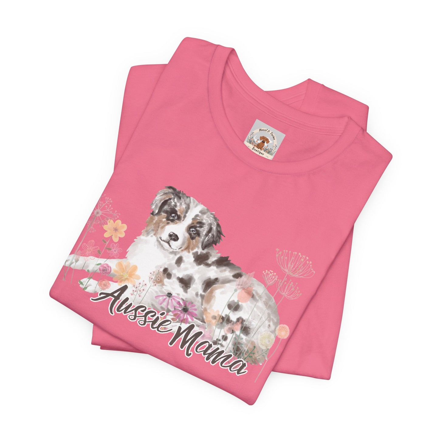 Dog Mom Tee with Wildflowers