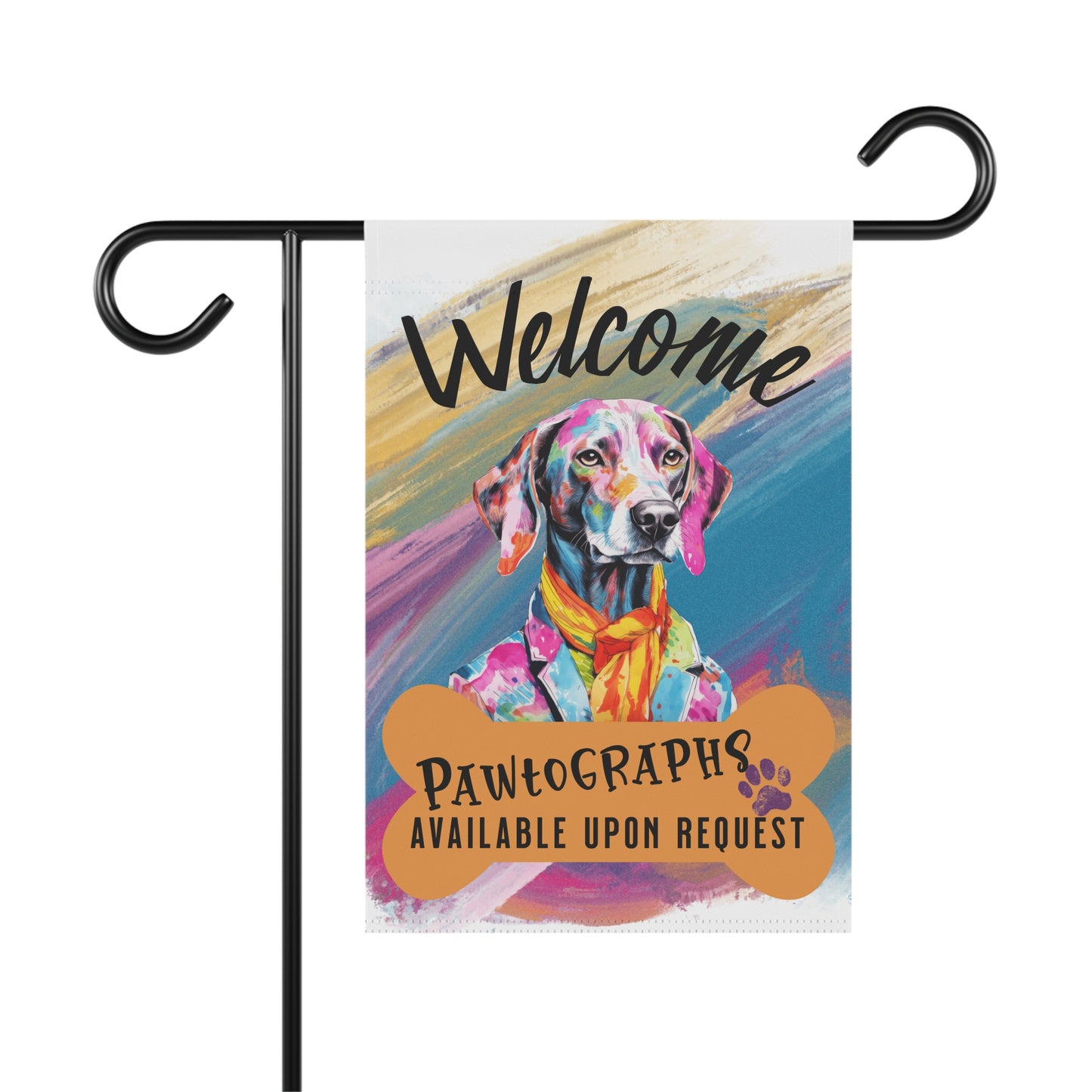 Weimaraner Pawtographs Available Garden Flag