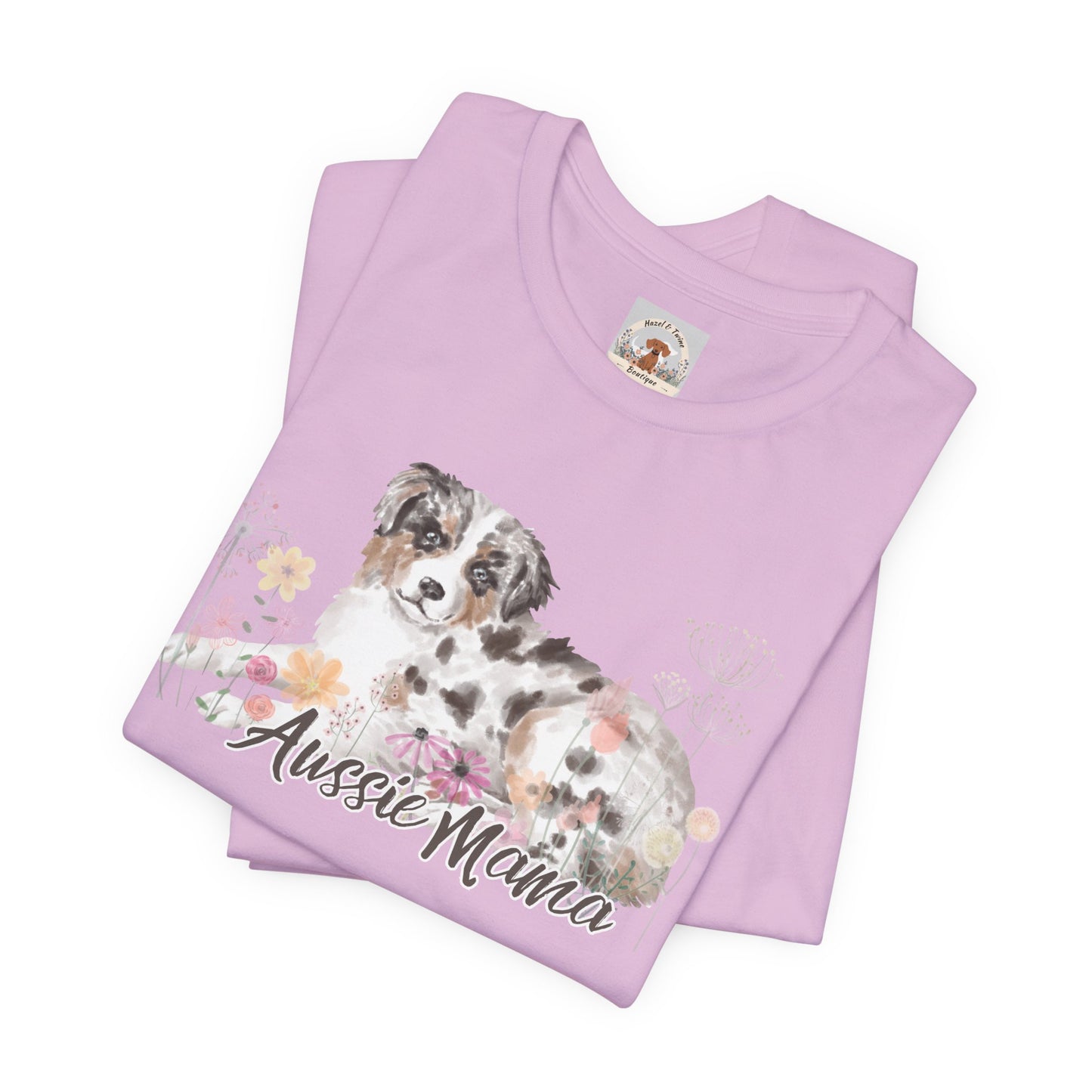Dog Mom Tee with Wildflowers