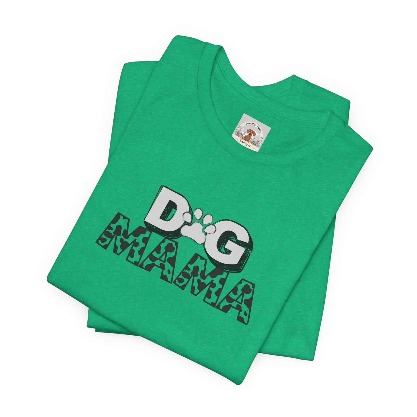 Dog Mama Tee - Cow Print