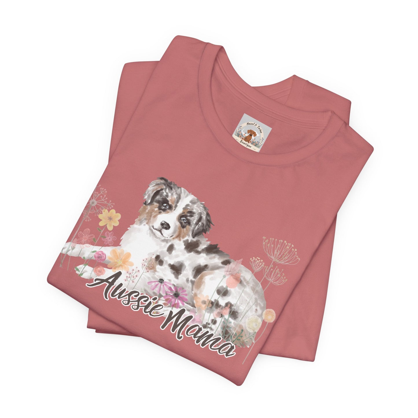 Dog Mom Tee with Wildflowers
