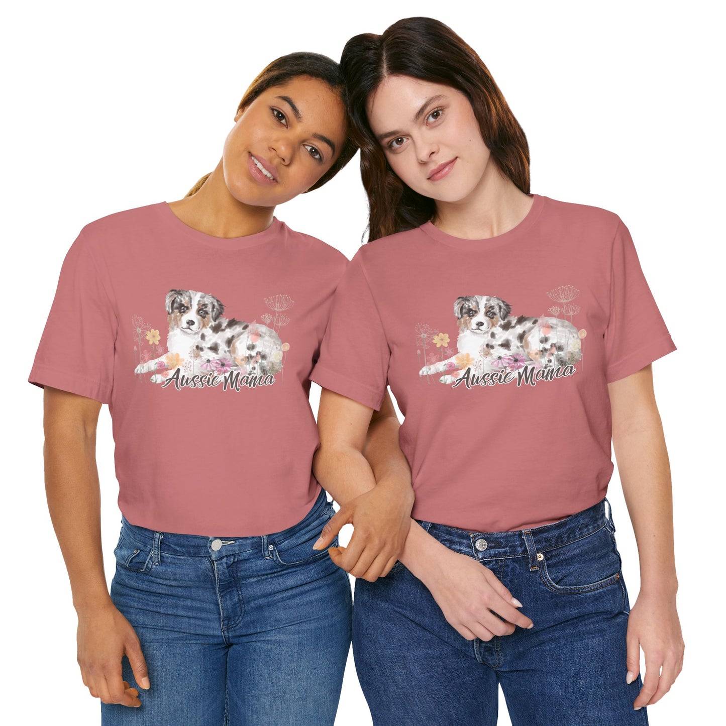 Dog Mom Tee with Wildflowers