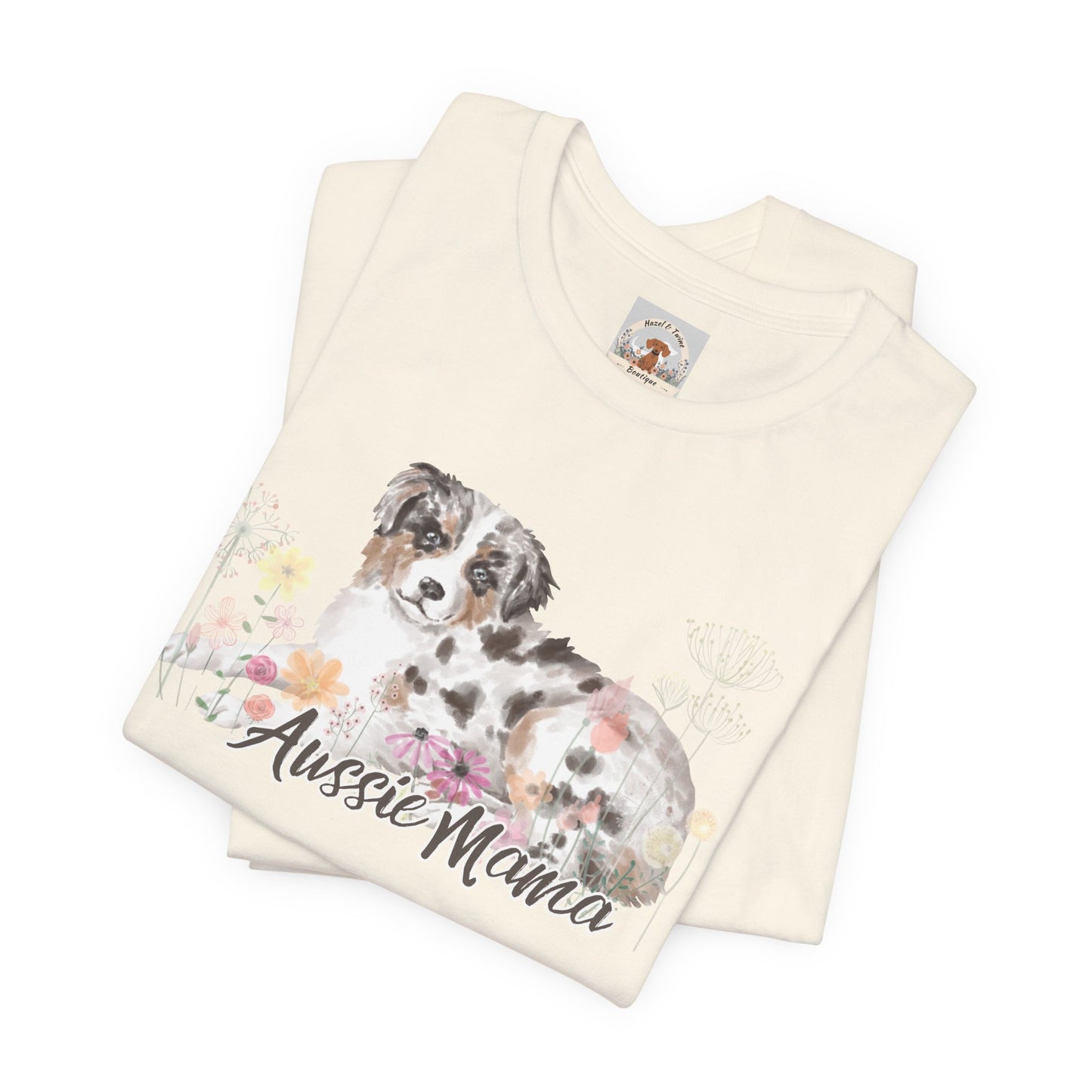 Dog Mom Tee with Wildflowers