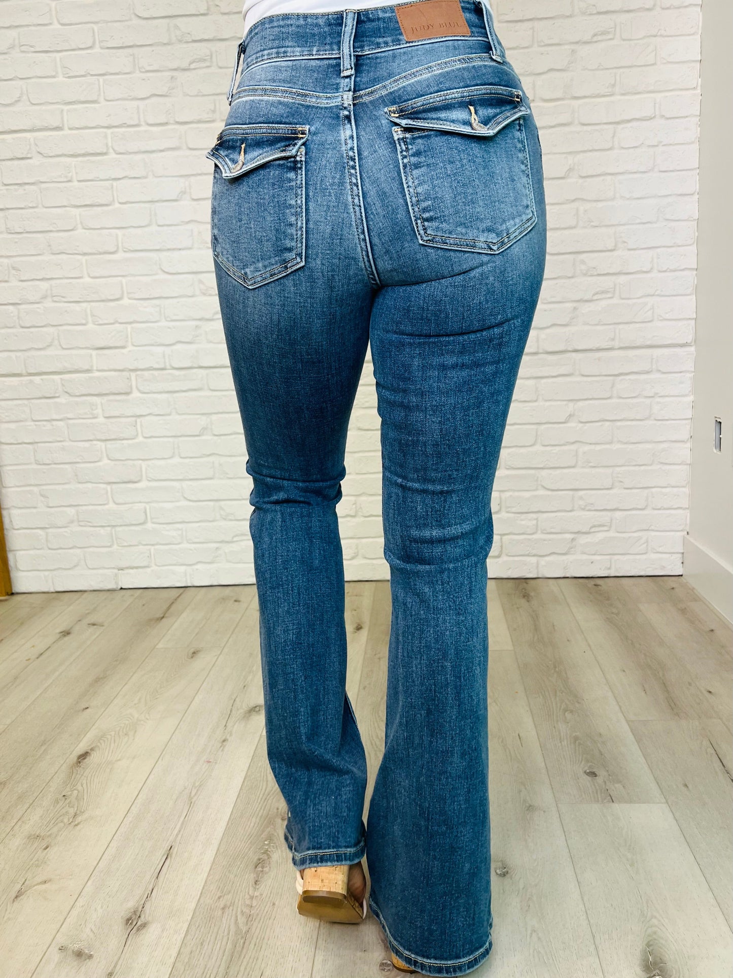 Judy Blue - Ariana High Rise Double Button Waistband Flare Jeans