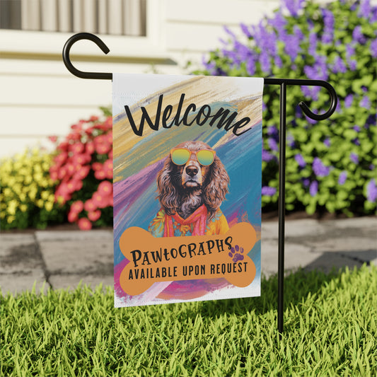 Cocker Spaniel Pawtographs Available Garden Flag