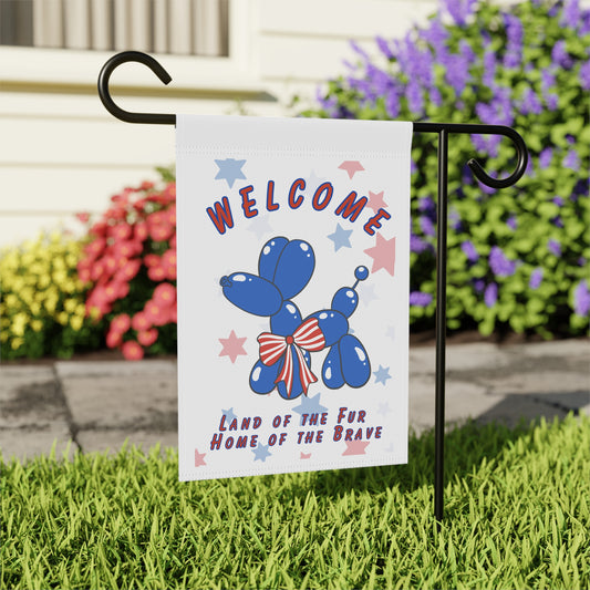 Patriotic Garden Flag - Balloon Dog