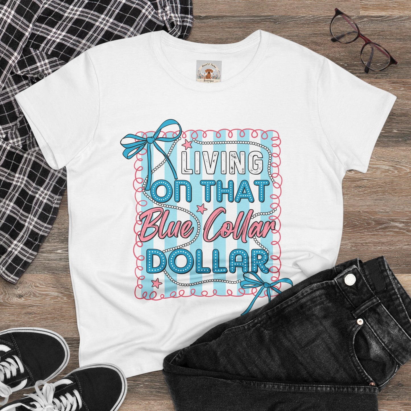 Living on That Blue Collar Dollar Women's Tee