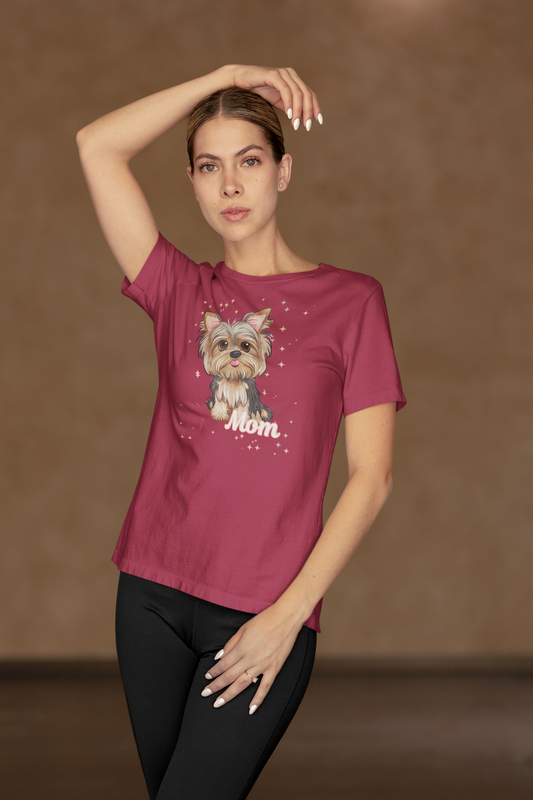 Yorkie Mom Starburst T-shirt