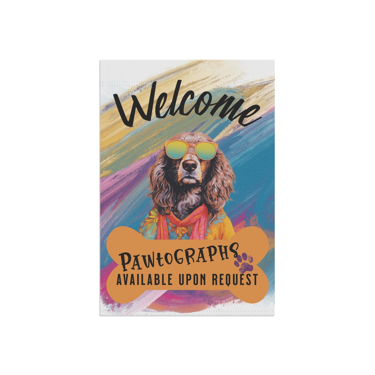 Cocker Spaniel Pawtographs Available Garden Flag