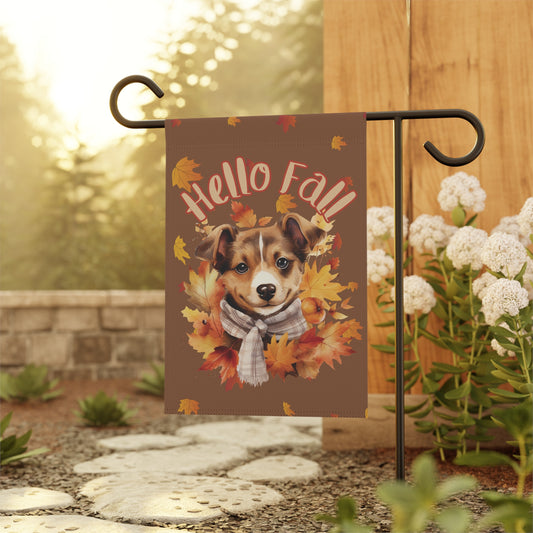 Hello Fall Jack Russell Garden Flag
