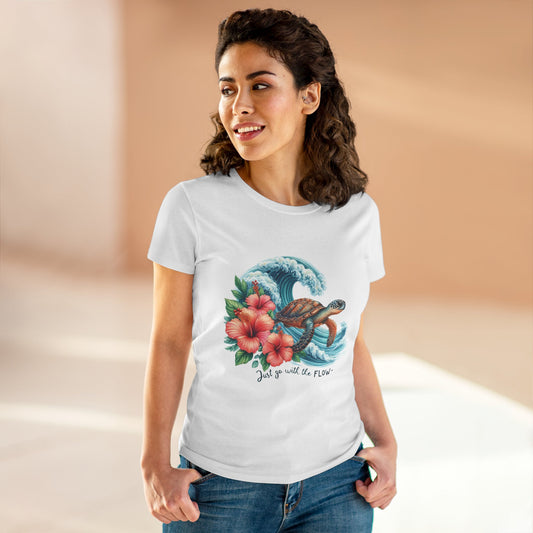 Just Go With The Flow Turtle Tee