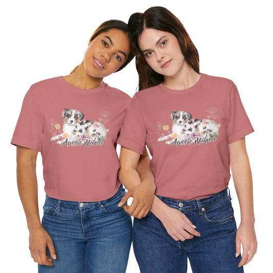 Dog Mom Tee with Wildflowers