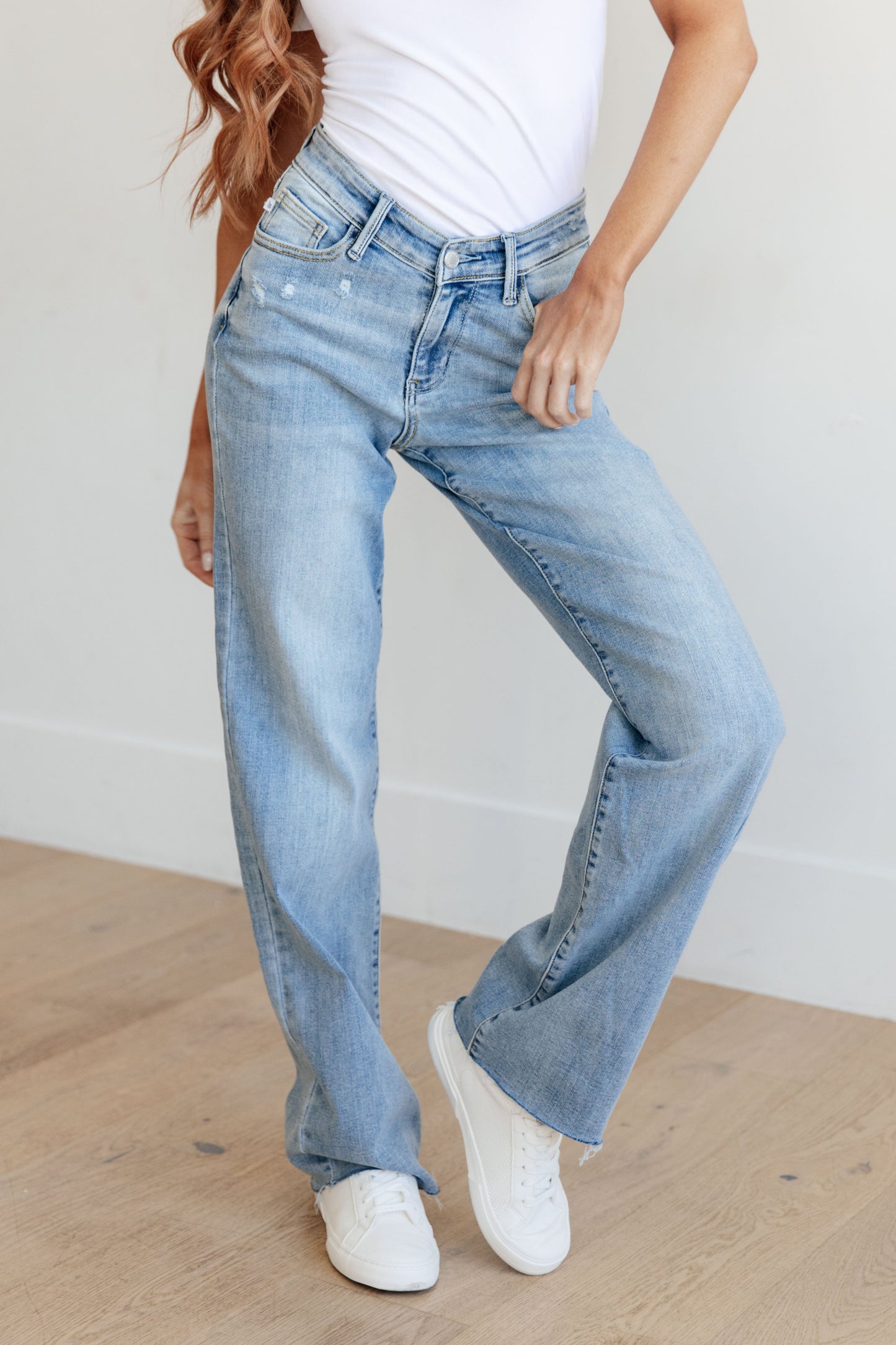 Judy Blue - Mildred High Rise V Front Waistband Straight Jeans